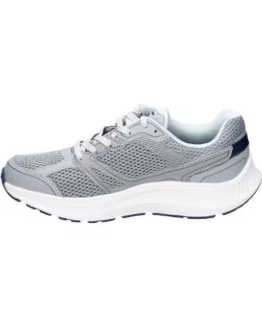 SKECHERS ZAPATILLAS 220861-GRY EN MARRON PARA HOMBRE GRAY LEATHER-TEXTILE