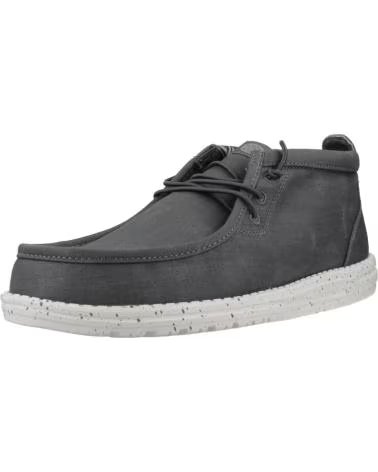 HEY DUDE TÊNIS MASCULINO WALLY MID CANVAS CINZA GREY