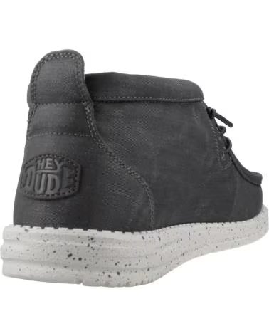 HEY DUDE TÊNIS MASCULINO WALLY MID CANVAS CINZA GREY