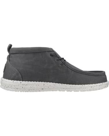 HEY DUDE TÊNIS MASCULINO WALLY MID CANVAS CINZA GREY