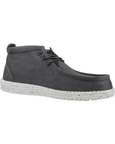 HEY DUDE TÊNIS MASCULINO WALLY MID CANVAS CINZA GREY