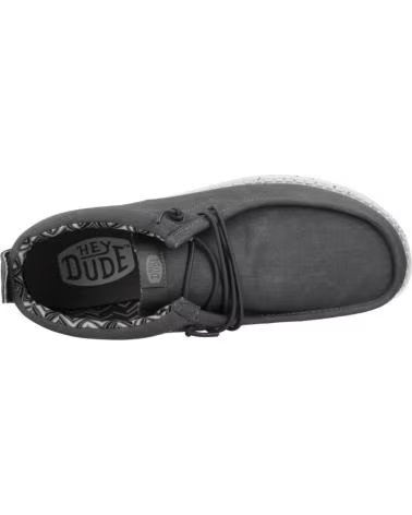HEY DUDE TÊNIS MASCULINO WALLY MID CANVAS CINZA GREY