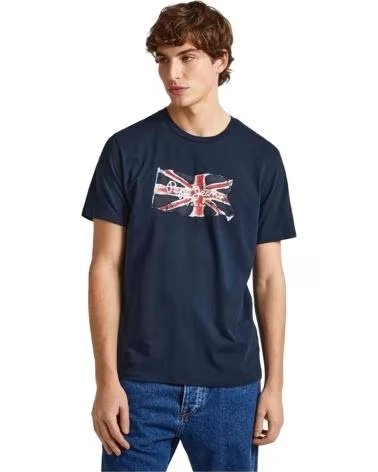 PEPE JEANS CAMISETA PEPE JEANS DE MANGA CORTA CON ESTAMPADO UNION JACK PARA HOMBRE AZUL