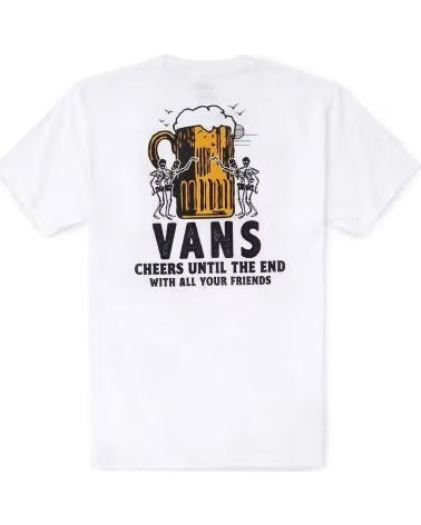 VANS OFF THE WALL CAMISETA DE MANGA CORTA VANS VN000KB9WHT1 EN BLANCO PARA HOM WHITE