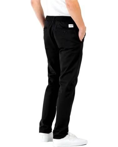 REELL PANTALONI CHINO NERI NEGRO