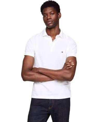 TOMMY HILFIGER POLO DE MANGA CORTA PARA HOMBRE TOMMY HILFIGER BLANCO