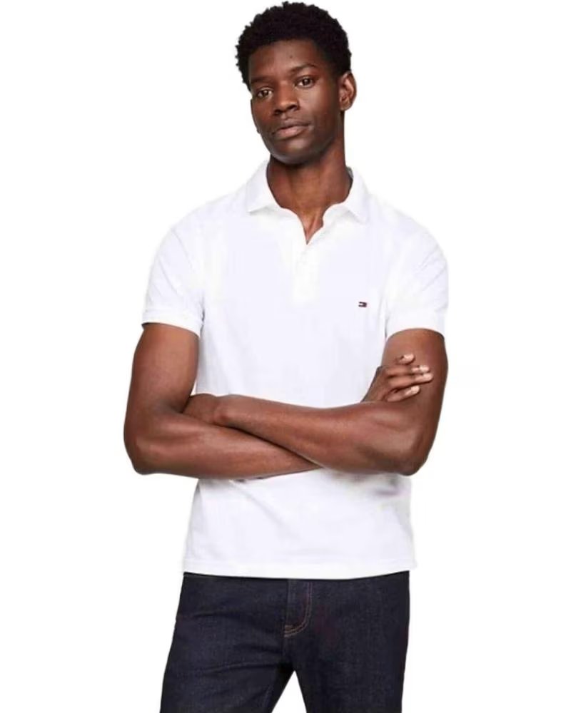 TOMMY HILFIGER POLO DE MANGA CORTA PARA HOMBRE TOMMY HILFIGER BLANCO