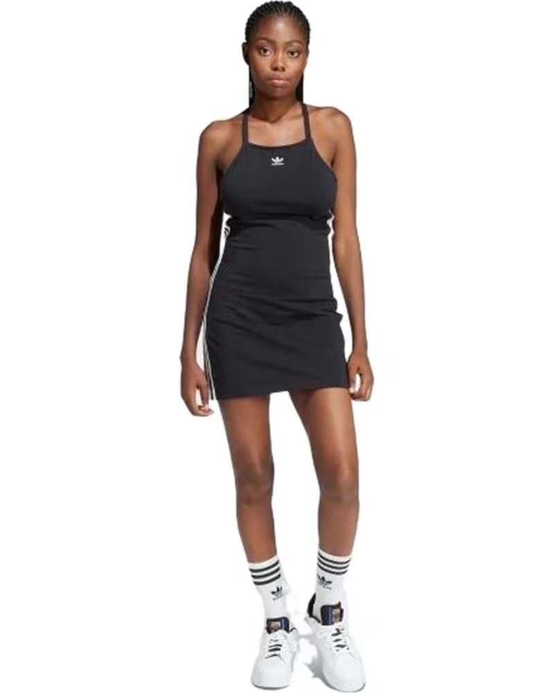 ADIDAS ABITO ADIDAS 3 STRISCE MINI NERO NEGRO