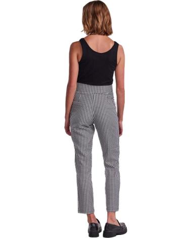 PIECES PANTALÓN 17130241 DE TIRO ALTO CON ESTAMPADO DE CUADROS NEGRO