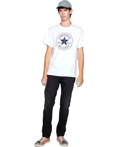 CAMISETA CONVERSE ALL STAR LOGO MANGA CORTA UNISEX BLANCO