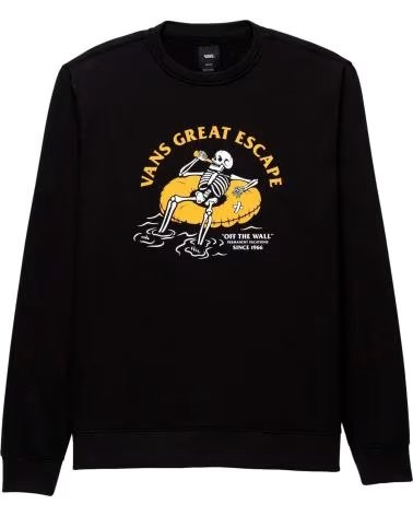VANS OFF THE WALL FELPA VANS "GREAT ESCAPE" NERA DA UOMO NEGRO