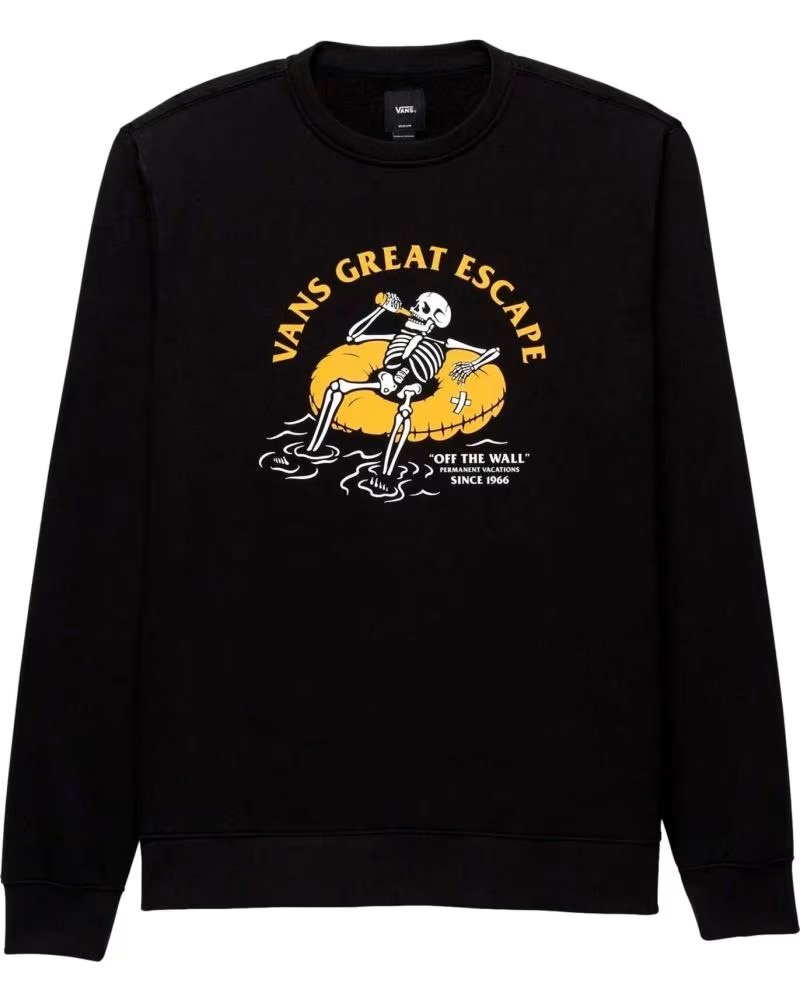 VANS OFF THE WALL FELPA VANS "GREAT ESCAPE" NERA DA UOMO NEGRO