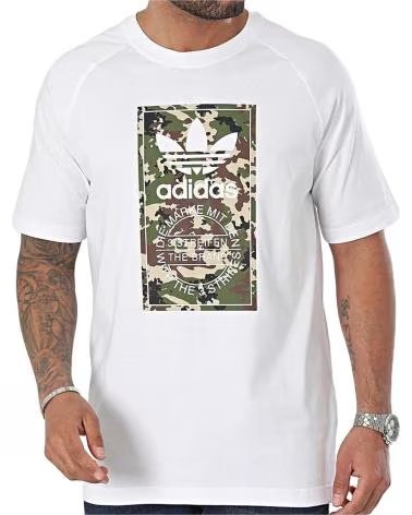 ADIDAS CAMISETA ADIDAS CAMO TONGUE TEE BLANCA BLANCO
