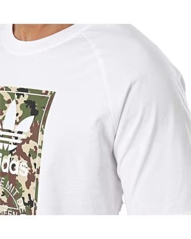 ADIDAS CAMISETA ADIDAS CAMO TONGUE TEE BLANCA BLANCO
