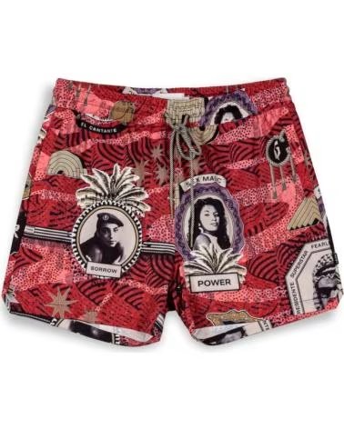 GRIMEY CUECA DE BANHO GRIMEY VERMELHA ESTAMPADA PARA HOMEM ROJO