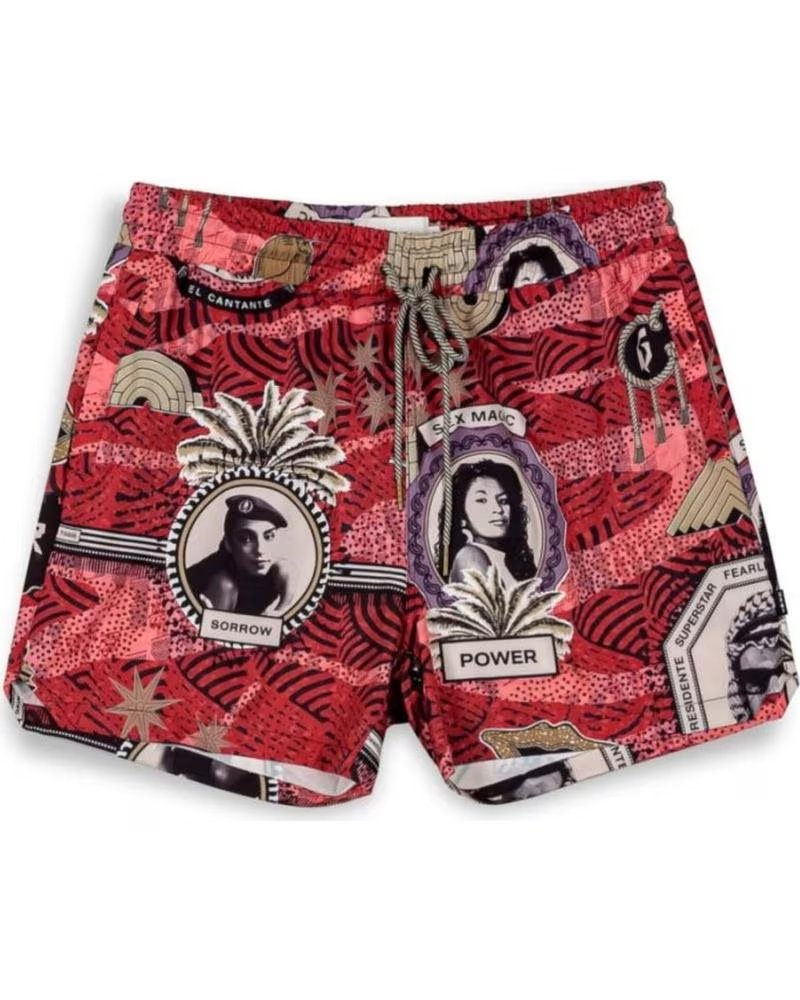 GRIMEY CUECA DE BANHO GRIMEY VERMELHA ESTAMPADA PARA HOMEM ROJO