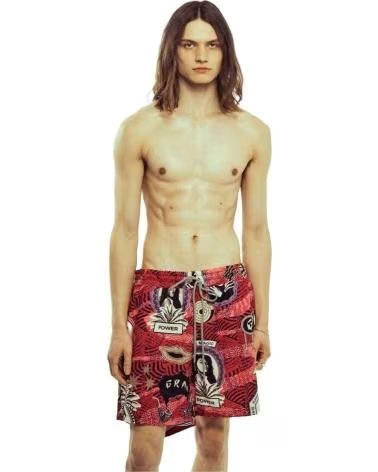GRIMEY CUECA DE BANHO GRIMEY VERMELHA ESTAMPADA PARA HOMEM ROJO