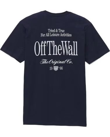 VANS OFF THE WALL VANS "OFF THE WALL" SHORT SLEEVE T-SHIRT FOR MEN NAVY BLUE AZUL