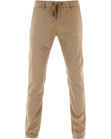 REELL PANTALONI CHINO BEIGE DA UOMO CON COULISSE BEIG