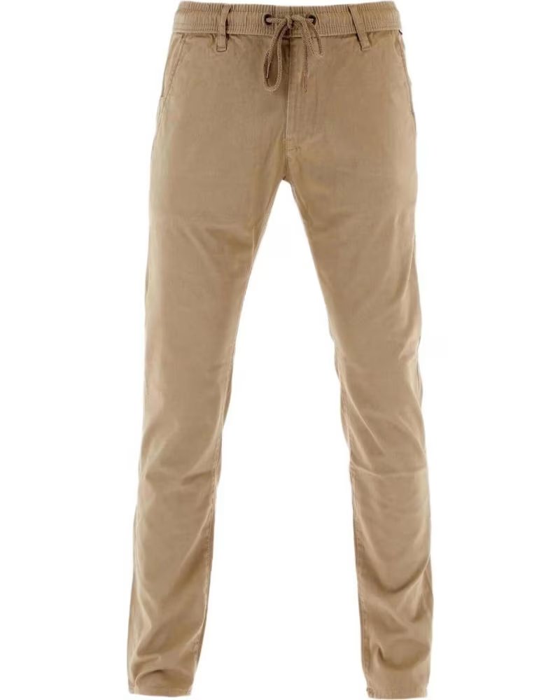 REELL PANTALONI CHINO BEIGE DA UOMO CON COULISSE BEIG