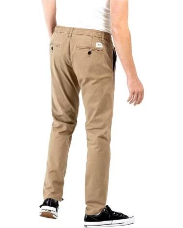 REELL PANTALONI CHINO BEIGE DA UOMO CON COULISSE BEIG