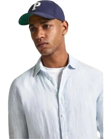 PEPE JEANS CAMISA DE LINHO AZUL CLARO PEPE JEANS MASCULINA AZUL