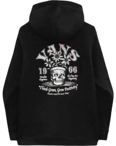 VANS OFF THE WALL VANS "OFF THE WALL" SKULL HOODIE UNISEX BLACK AZUL