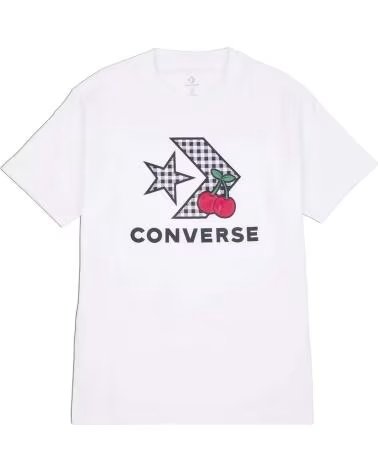 CONVERSE CAMISETA CONVERSE MANGA CURTA FEMININA BLANCO