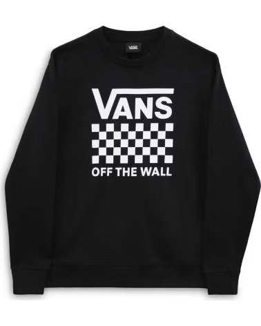 VANS OFF THE WALL MOLETOM VANS "OFF THE WALL" CHECKERBOARD PRETO FEMININO NEGRO