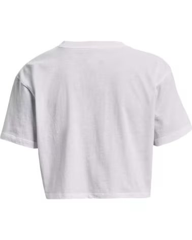 UNDER ARMOUR CAMISETA CROPPED DE MANGA CURTA UNDER ARMOUR FEMININA BLANCO
