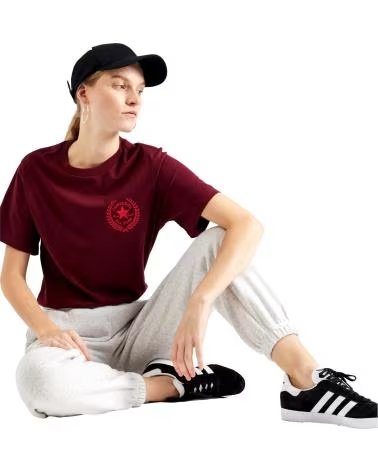 CONVERSE T-SHIRT CONVERSE AVEC LOGO CIRCULAIRE POUR HOMMES ET FEMMES MORADO
