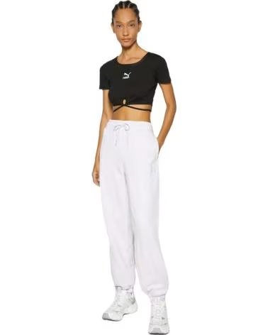 PUMA CAMISETA CORTA MUJER PUMA TALLA NEGRA CON LAZOS NEGRO