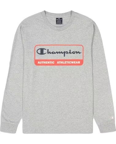 CHAMPION FELPA CHAMPION DA UOMO GRIGIA CON LOGO GRIS
