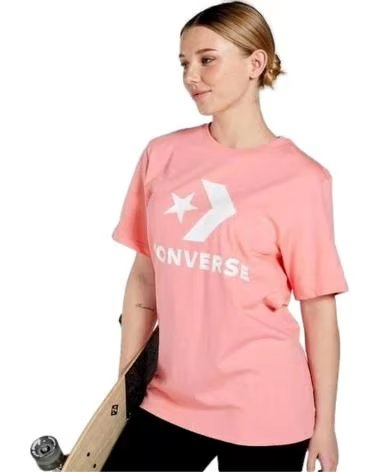 CONVERSE CAMISETA DE MANGA CORTA EN PARA MUJER ROSA