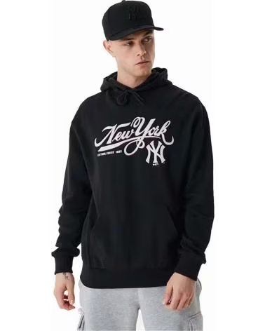NEW ERA SUDADERA CON CAPUCHA EN PARA HOMBRE NEGRO