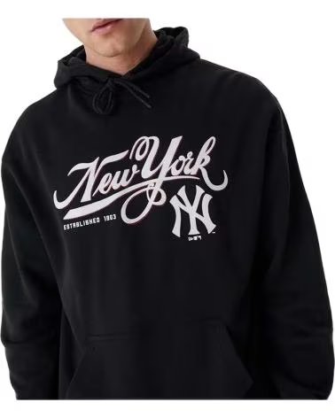 NEW ERA SUDADERA CON CAPUCHA EN PARA HOMBRE NEGRO