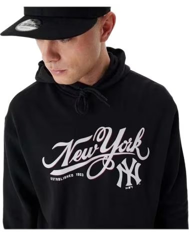 NEW ERA SUDADERA CON CAPUCHA EN PARA HOMBRE NEGRO