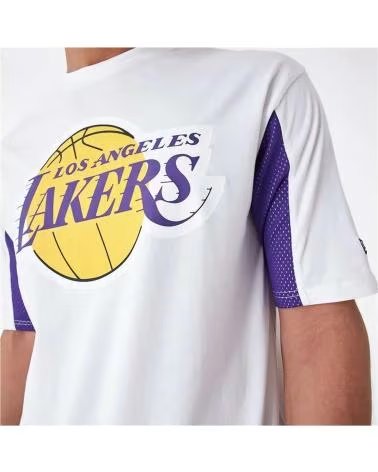 NEW ERA T-SHIRT NEW ERA LOS ANGELES LAKERS À MANCHES COURTES POUR HOMME BLANC BLANCO