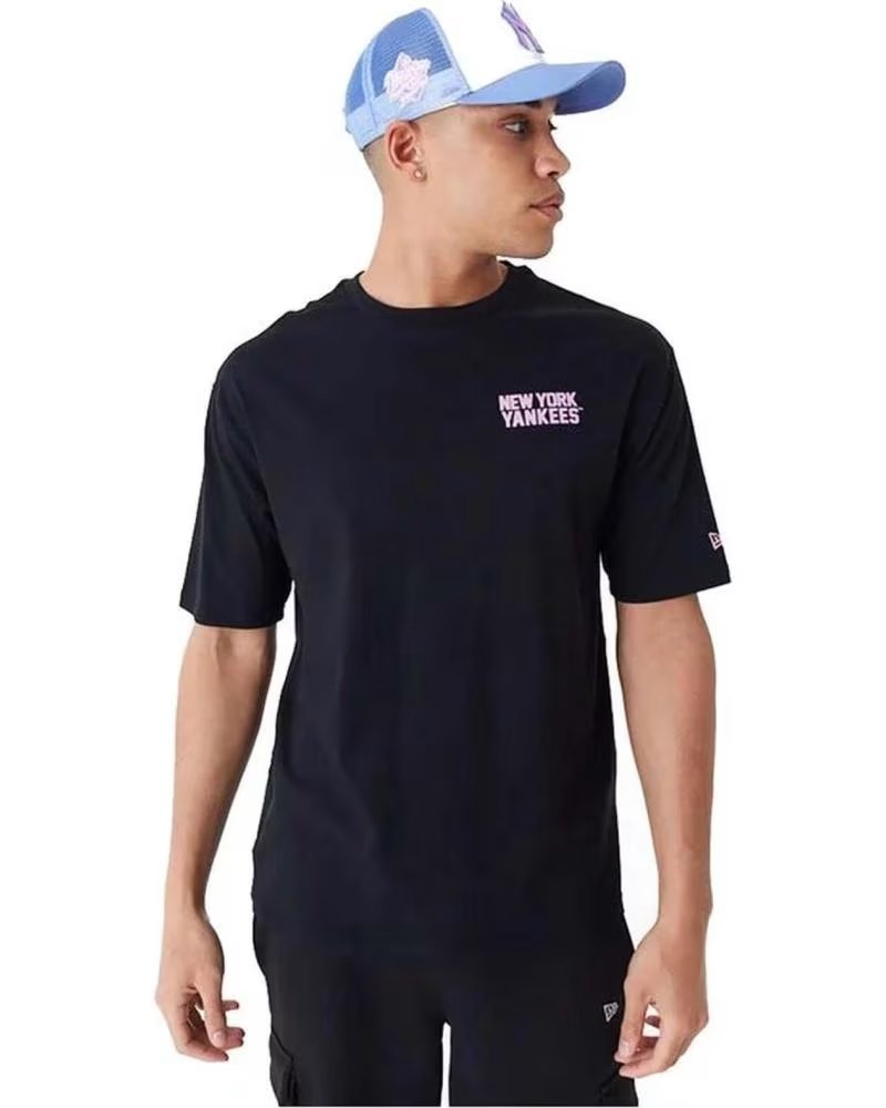 CAMISETA NEW ERA NEW YORK YANKEES MANGA CURTA MASCULINA PRETA NEGRO