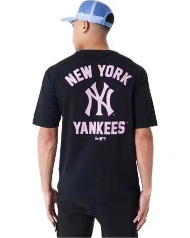 CAMISETA NEW ERA NEW YORK YANKEES MANGA CURTA MASCULINA PRETA NEGRO