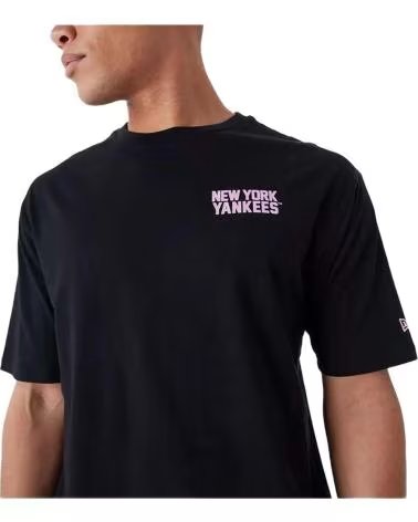 CAMISETA NEW ERA NEW YORK YANKEES MANGA CURTA MASCULINA PRETA NEGRO