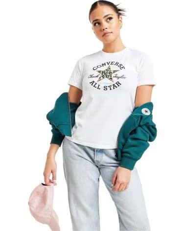 CONVERSE CONVERSE T-SHIRT MANGA CURTA ALL STAR BRANCO FEMININO BLANCO