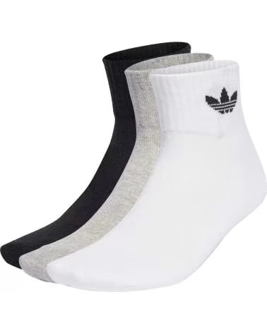 PACK 3 MEIAS ADIDAS TREFOIL CANO CURTO UNISSEX MULTICOLORIDAS MULTICOLOR
