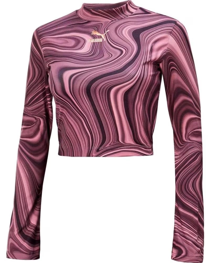 PUMA T-SHIRT À MANCHES LONGUES PUMA EFFET MARBRE VIOLETA