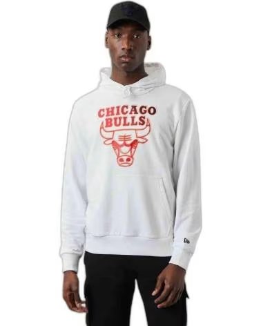NEW ERA MOLETOM COM CAPUZ NEW ERA CHICAGO BULLS MASCULINO BLANCO
