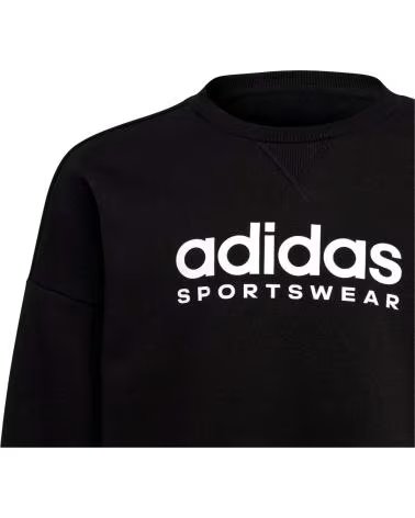 ADIDAS MOLETOM ADIDAS ESSENTIALS LOGO INFANTIL PRETO NEGRO