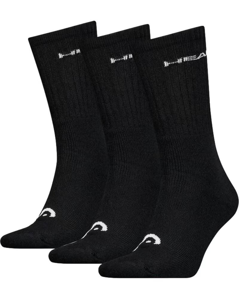 HEAD CONFEZIONE DA 3 CALZINI SPORTIVI NERI HEAD NEGRO
