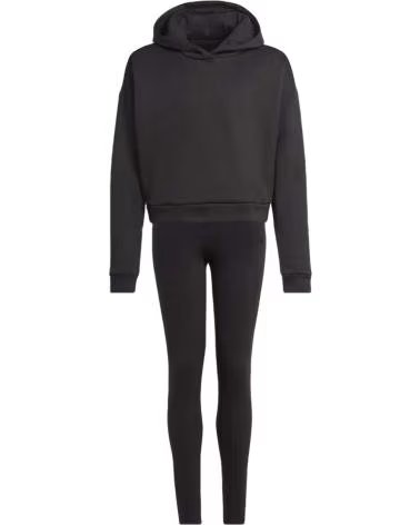 Sapatilhas de Menina e Menino ADIDAS CONJUNTO ESPORTIVO ADIDAS G HOOD FL TS JUNIOR PRETO NEGRO