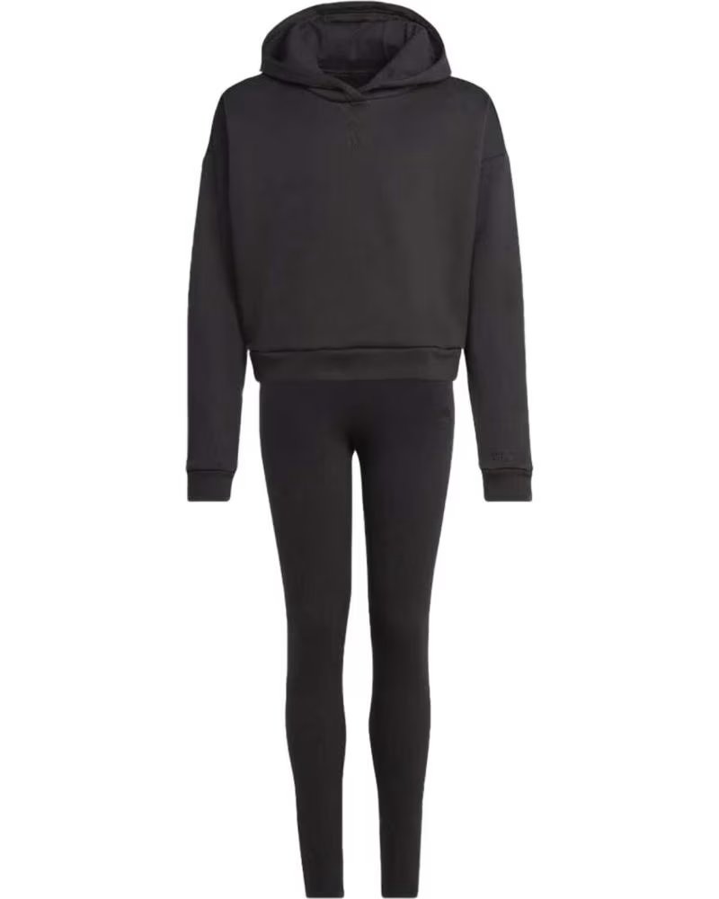 Sapatilhas de Menina e Menino ADIDAS CONJUNTO ESPORTIVO ADIDAS G HOOD FL TS JUNIOR PRETO NEGRO