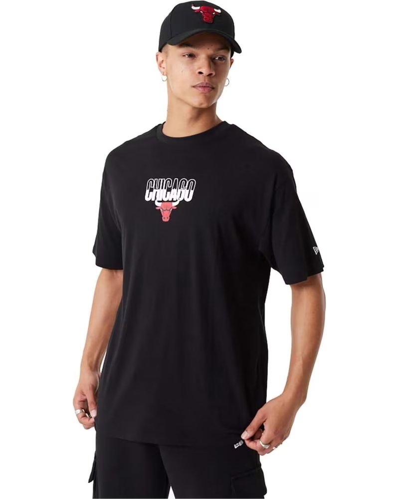 NEW ERA MAGLIETTA NEW ERA UOMO CHICAGO BULLS NERA MANICA CORTA NEGRO